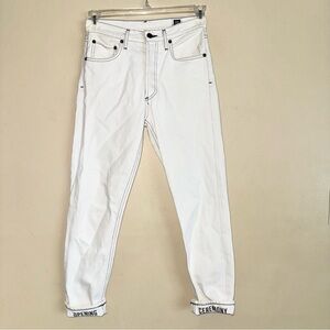 AGOLDE Opening Ceremony White High Rise Button Fly Classic Jeans 25